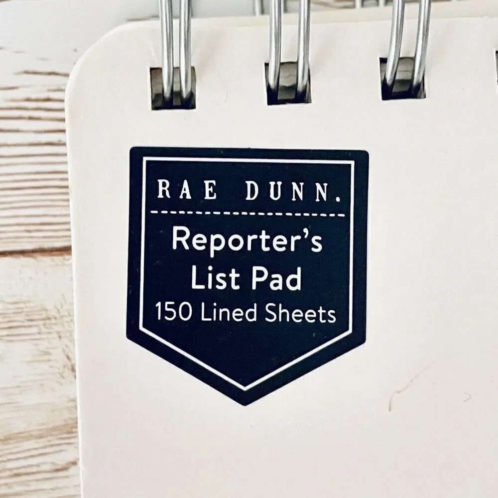 NWT Rae Dun Pink Groceries Reporter List 150 lined sheets Hardcover Notebook Pad